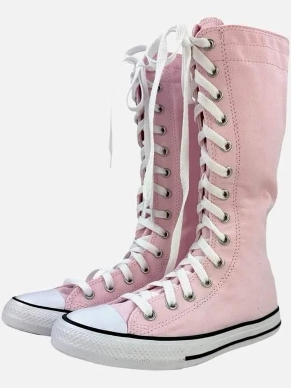 Converse | Youth Pink High Top All Star Canvas XX Side Zip Calf High Sneakers 3